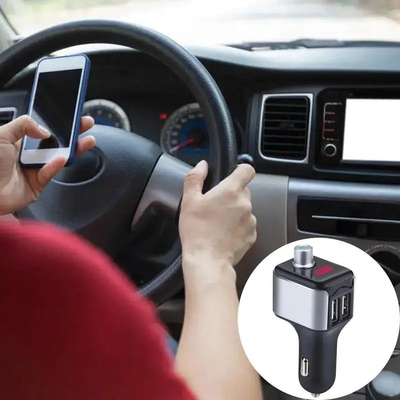 

Dual USB Car Charger Wireless Bluetooth FM Transmitter Accessorios Bluetooth MP3/WMA Accumulator V4.2 Car Auto Voltage Dete M0H1