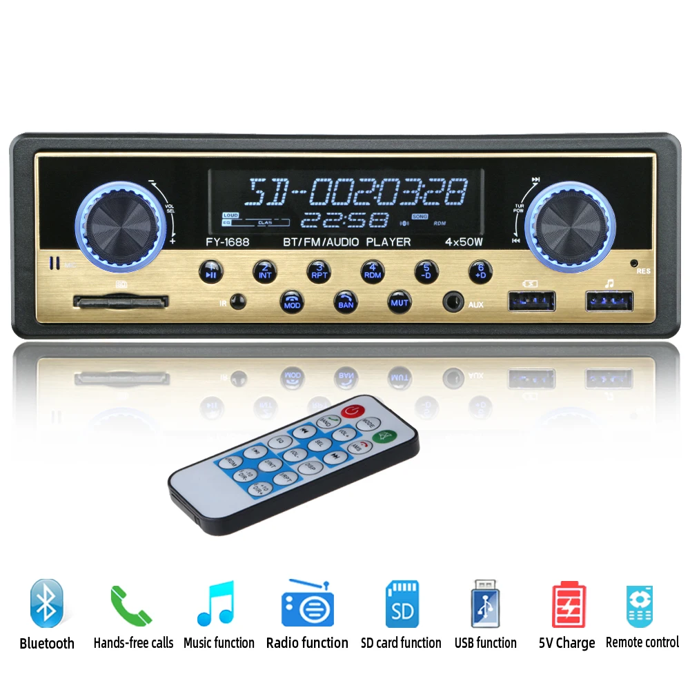 Autoradio 1 din Car Radio Coche Bluetooth-compatible Stereo Audio FM Receiver USB SD AUX Autostereo MP3 Player Auto Electronics