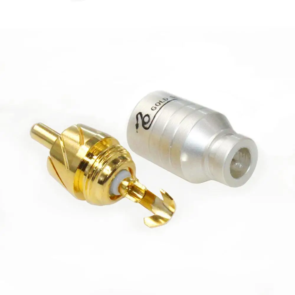 Hifi 4 шт. Позолоченный разъем RCA соединительный кабель для самостоятельного