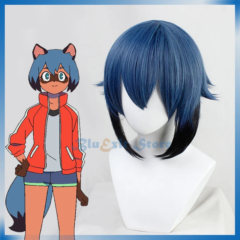 Аниме BNA Косплей новый фирменный парик Michiru Kagemori с животными синие короткие
