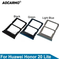 aocarmo for huawei honor 20 lite 20i sd microsd holder nano sim card tray slot replacement parts