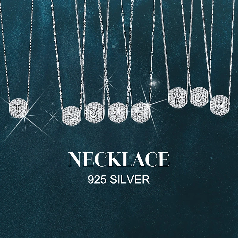 Женское Ожерелье с регулируемой цепочкой из 100% стерлингового серебра 925