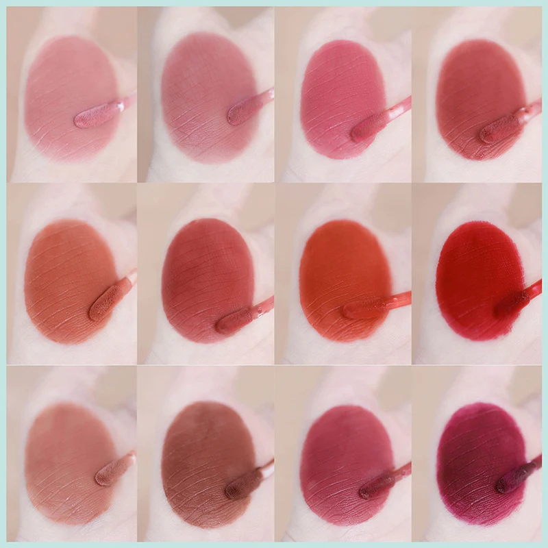 

12 Colors Lips Makeup Lipstick Lip Gloss Long Lasting Red Lip Matte Liquid Lip Stick Waterproof Moisture Lip Tint Cosmetic TSLM2