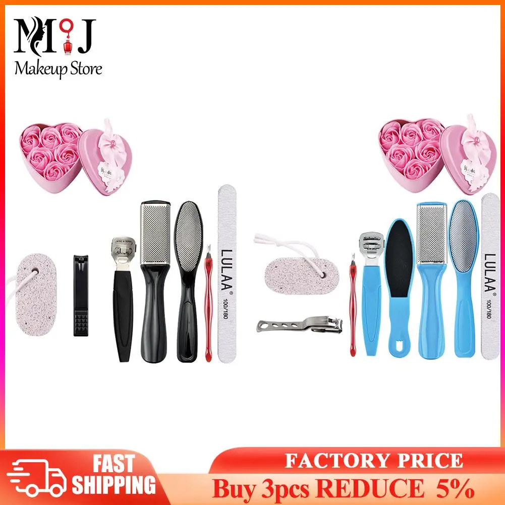 

1 Набор инструментов для улучшения ногтей для ухода за ногами удаление омертвевшей кожи пилка для отшелушивания мозолей Набор инструментов...