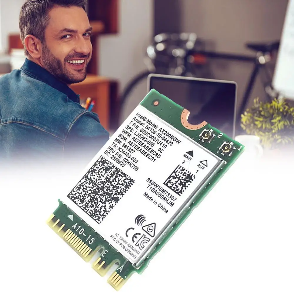 Для Intel AX200 2400 Мбит/с Беспроводная AX200NGW NGFF M.2 Bluetooth 5 0 Wifi сетевая карта 2 4G/5G 802.11ac/ax |