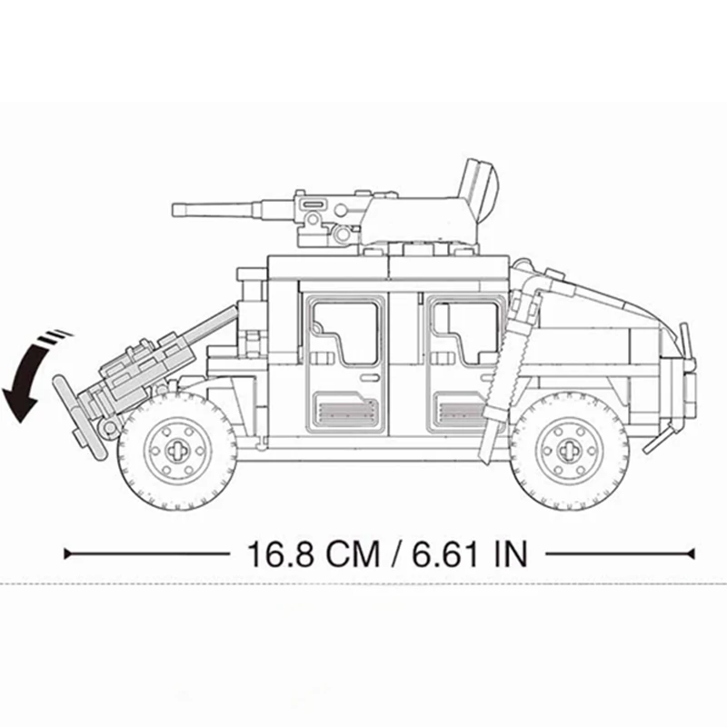 

Mailackers WW2 Military Vehicle Army Car Soldier Figures Weapon Truck Model Building Blocks Bricks Education Toys For Kids