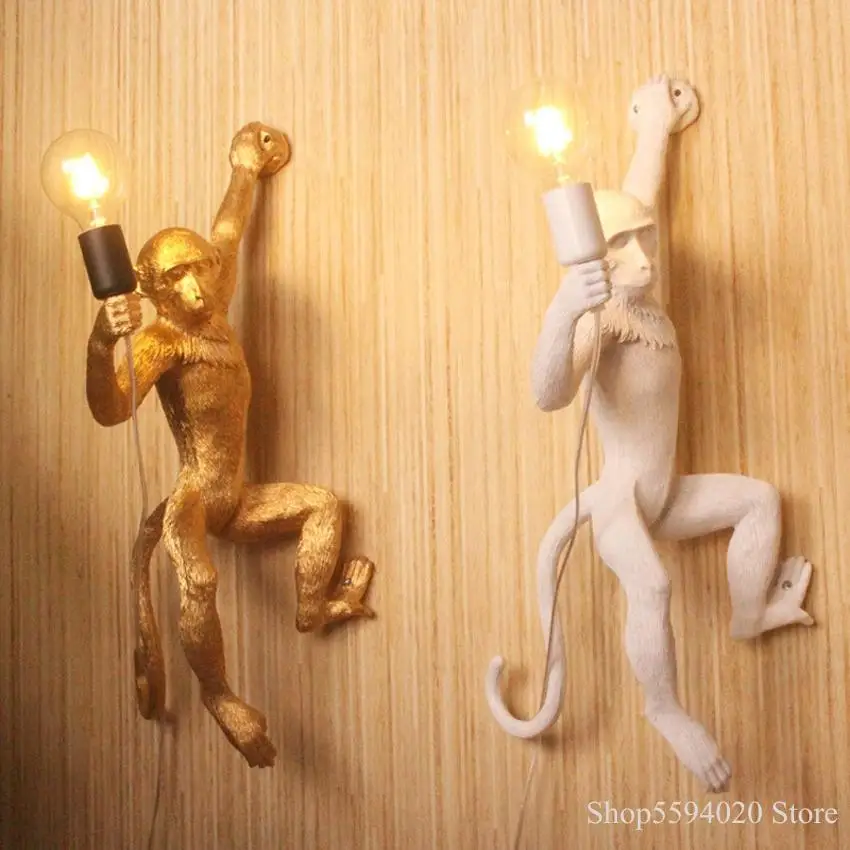 Monkey Pendant Light Seletti Hanging Lamp Lustre with E27 Led Bulb Kid Luminaire Home Loft Decor Fixture LED Bulbs Лампы и освещение