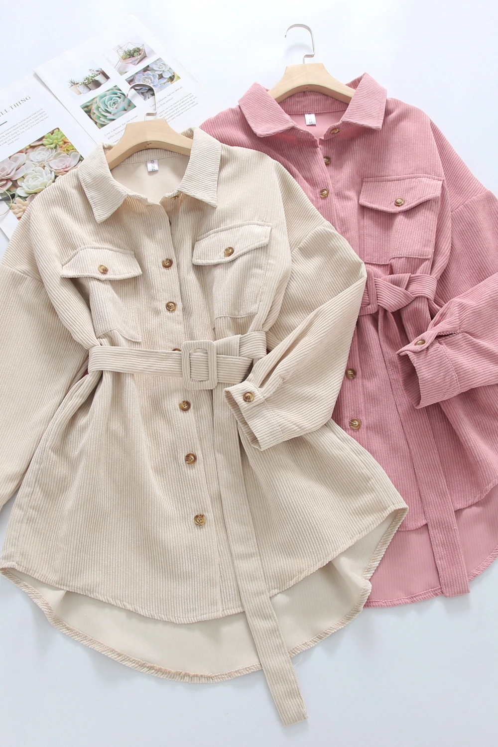 

2021 Spring Feminine Blouse Summer Corduroy Clothes For Women Kawaii Women's Tops Sashes Beige Pink Shirts Korean Clothing KN29