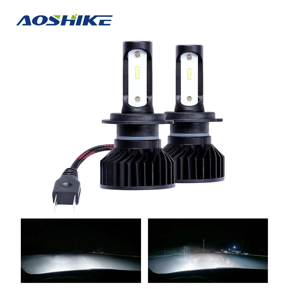 AOSHIKE 2 шт. 9005 9006 H4 H7 H11 P7 50 Вт Автомобильный светодиодный головной светильник лампы