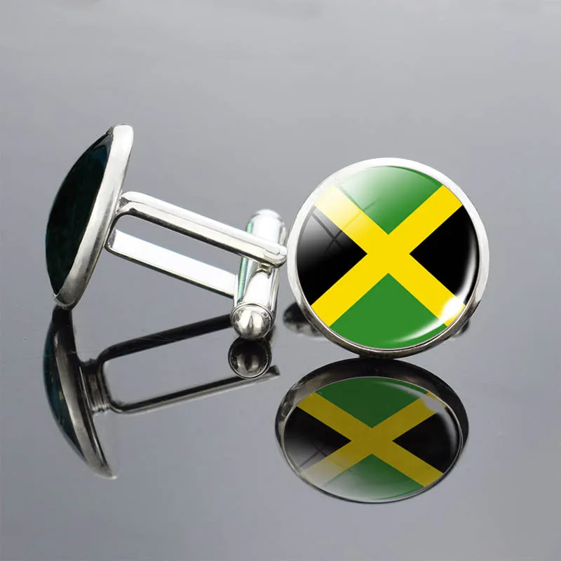 Роскошные мужские запонки Северная Америка Канада Мехико стеклянные кабошон