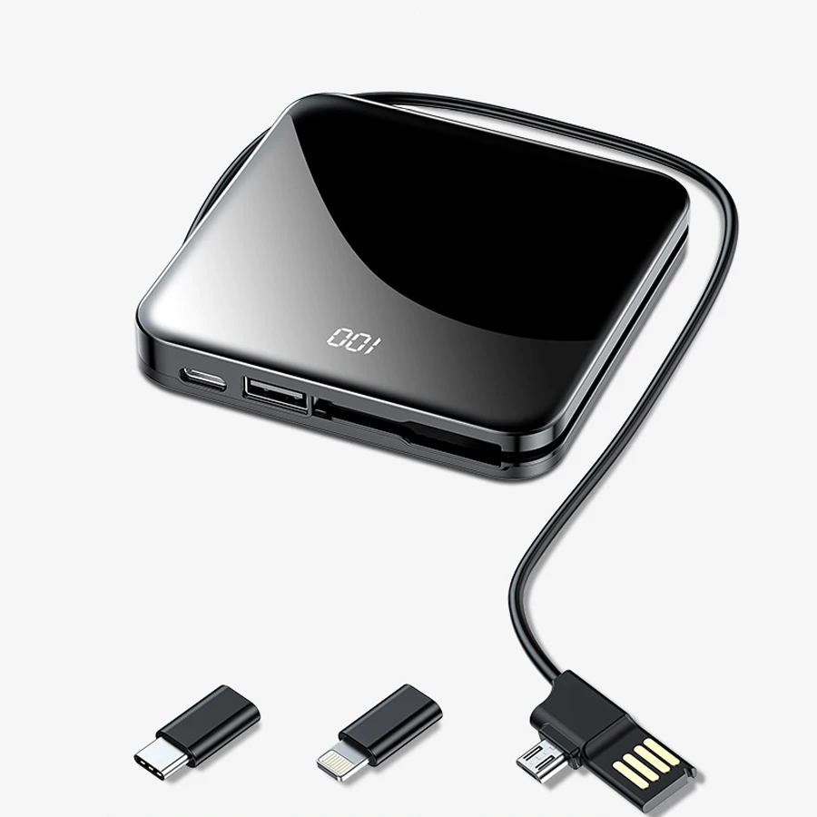 PISEN, мини внешний аккумулятор, 10000 мА/ч, портативная зарядка, USB внешний аккумулятор, запасная батарея для iPhone, повербанк, 10000 мА/ч