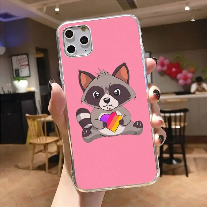 

Likee cat bear love heart pink Phone Case Transparent soft For iphone 5 5s 5c se 6 6s 7 8 11 12 plus mini x xs xr pro max