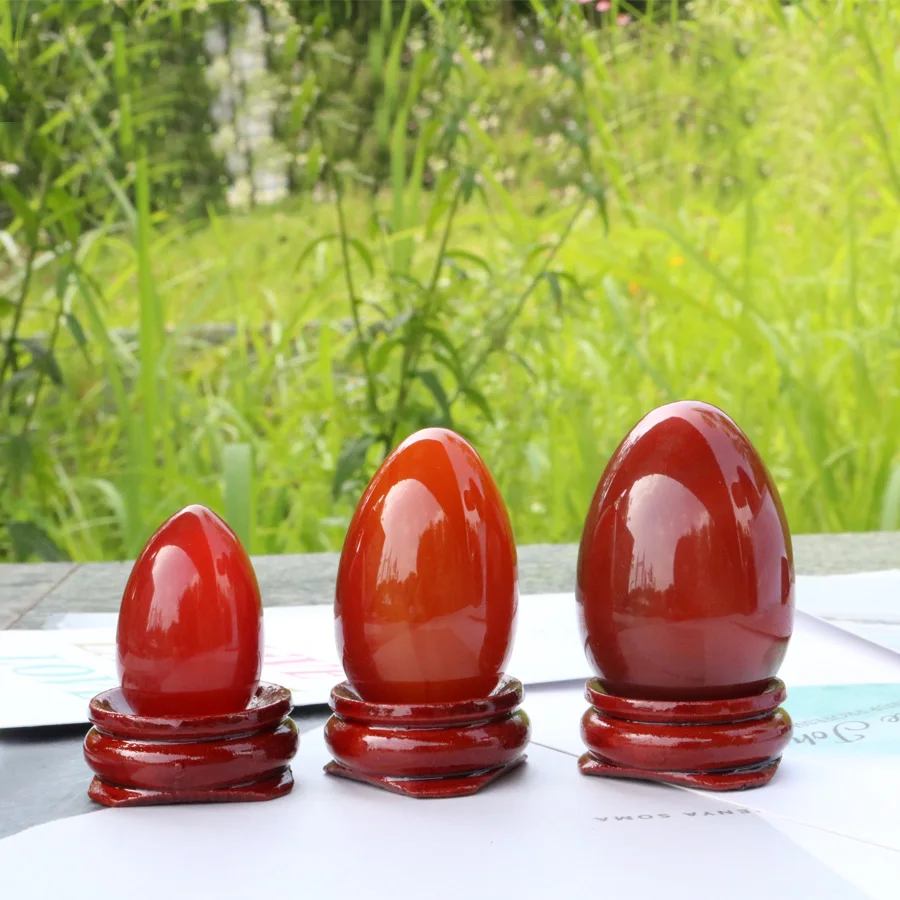 3Pcs Set Непросверленный красный сердолик вагинальные яйца для женщин Kegel тренажер для мышц подтягивающий мяч уход за телом здоровье Средний тазовой пол массажер - Цвет: 3Pcs Set