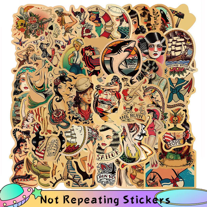 10/50 Pcs/lot Sexy Retro Bunny Girl Cartoon Graffiti Stickers For Kid Decals Skateboard Luggage Helmet Motorcycle Case Laptop