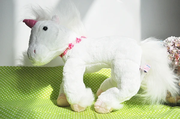 Милая Белая Лошадь Единорог материал плюшевая игрушка кукла девочка подарок на