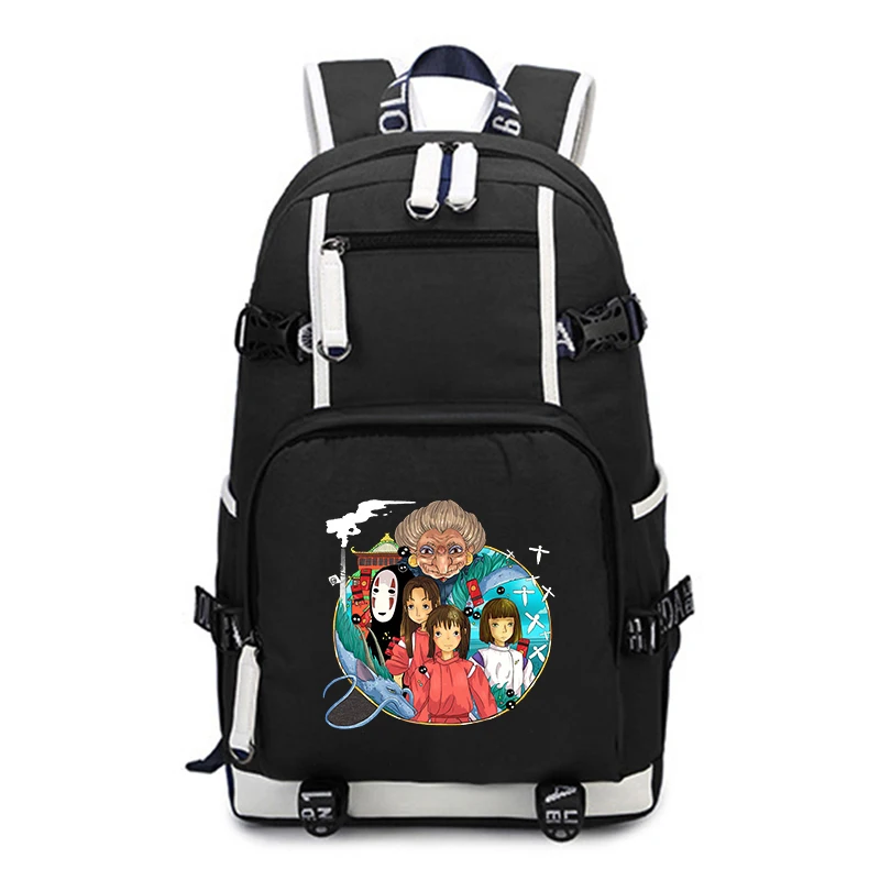 Spirited Away Backpack Cool School Bags for Teenagers Boys Girls Kids Backpacks Schoolbags Daily Rucksack Laptop Bag | Багаж и сумки