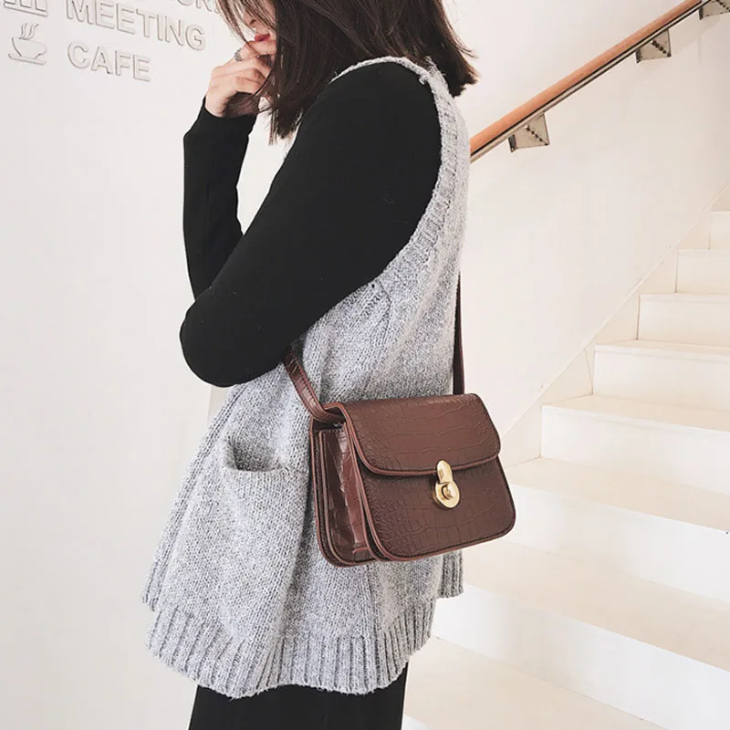 Модная женская сумка с клапаном из крокодиловой кожи дизайнерские сумки женские