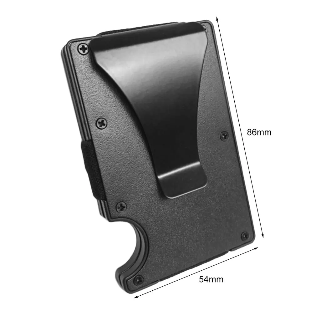 

New Men Card Holder Slim Aluminium Credit Card Holder Metal Wallet Money Clip Anti Scan Function Hold Card Coins Cash