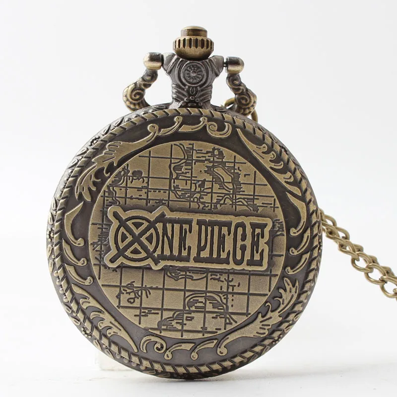 Высококачественные бронзовые цельные кварцевые карманные часы с цепочкой и