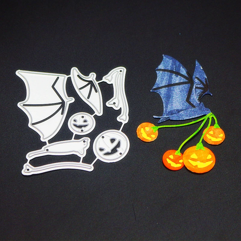 

YINISE Metal Cutting Dies For Scrapbooking Stencils Pumpkin BAT DIY Album Cards Decoration Embossing Folder Craft Die Cuts Tool