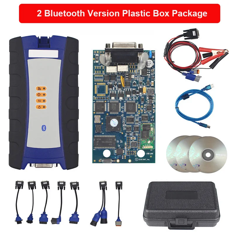 USB Bluetooth дизельный грузовик диагностический инструмент 125032 связывающий грузовик NEXIQED V9.6.0.2 лучше, чем DPA5 - Цвет: 2 Bluetooth Plastic
