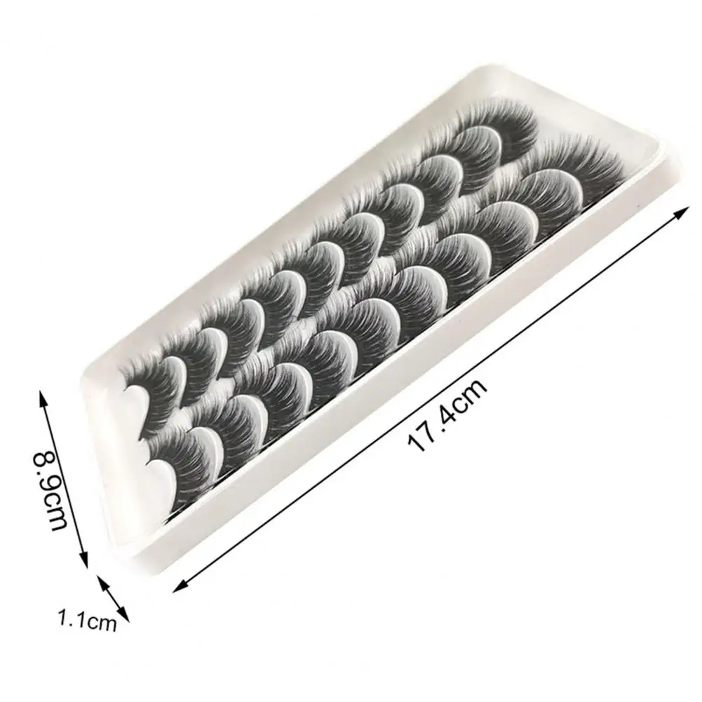 

10Pairs Fake Eyelashes Natural Long Black Women Makeup Eyelashes for Home
