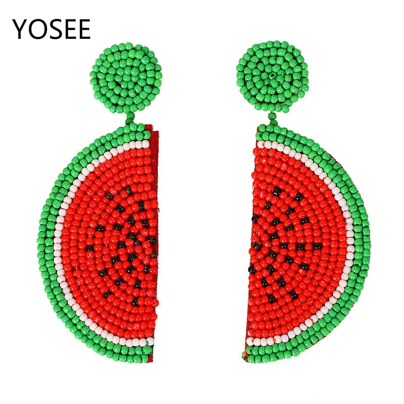 Роскошные висячие серьги YOSEE с бусинами в виде арбуза для женщин и девушек