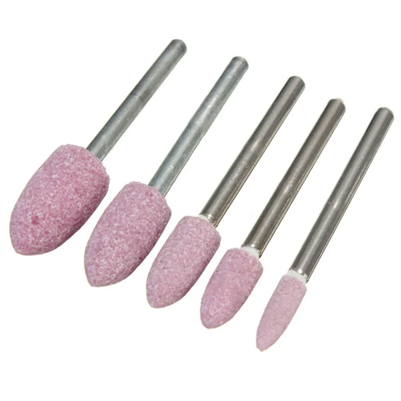 

10PCS 1/8 " Red Abrasive Polishing Mounted Stone Rotary Tool Grinding Wheel New