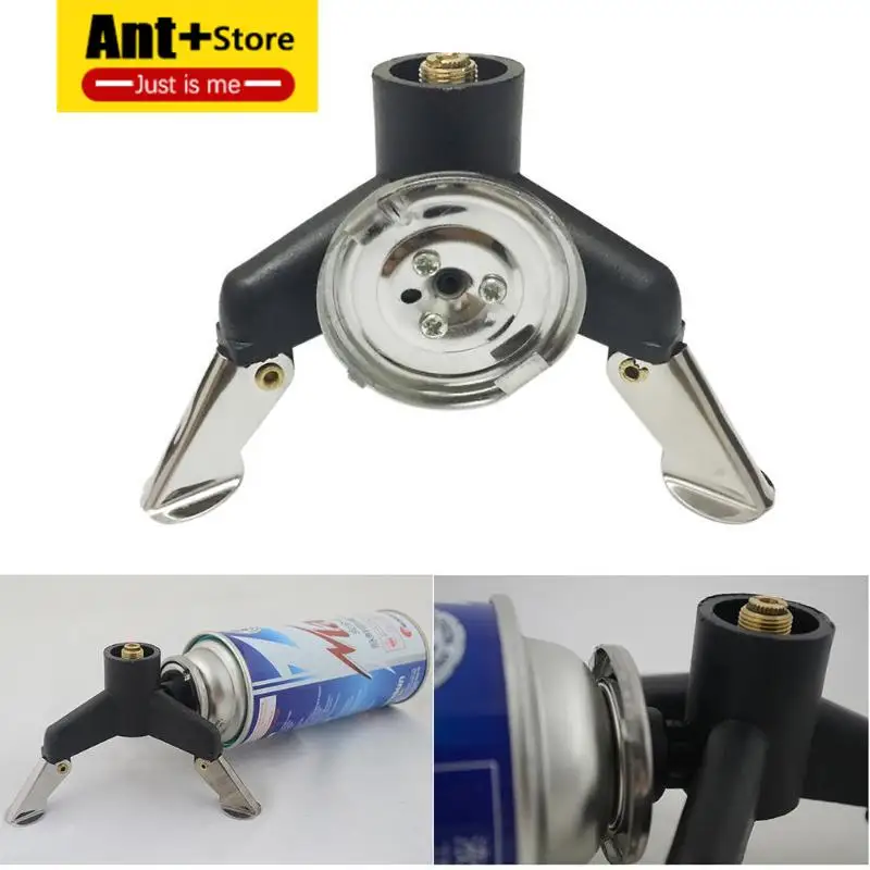 

Outdoor Stove Tripod Gas Adapter Tank Stand Connector Camping portable Equipment Ultralight Copper Tank Camp Cooking Supplies