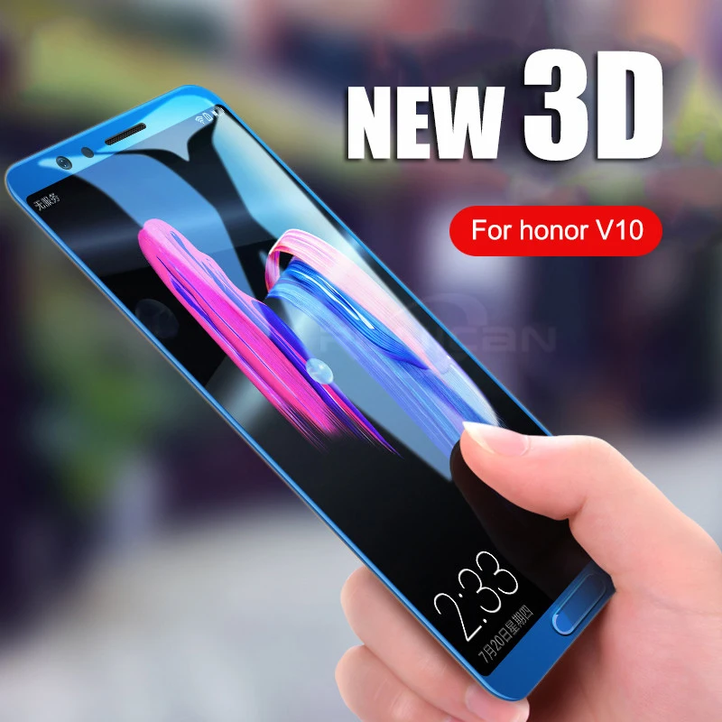 Закаленное стекло с полным покрытием против царапин для Huawei Honor 8 9 V10 V9 Play
