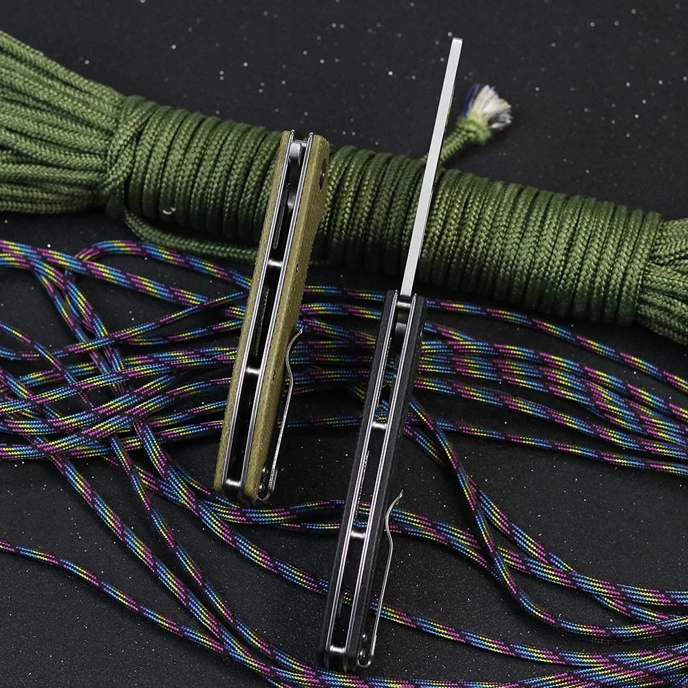 Новый карманный складной нож лезвие D2 Высококачественная льняная ручка