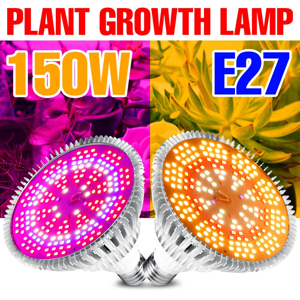 

Hydroponics Bulb LED Phyto Lamp E27 LED Full Spectrum Plant Grow Light 85-265V Greenhouse Grow Tent Box Indoor 50W 80W 100W 150W