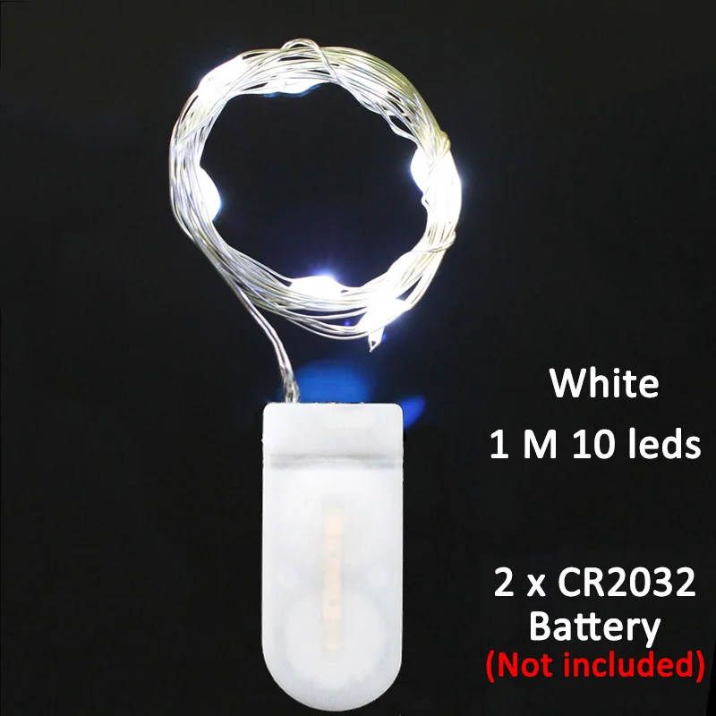 1m 10led white 2 м вино с пробкой пробка для бутылки светодиодный свет гирлянда Счастливого Рождества украшения для дома украшения счастливого Нового года Рождественский Декор - Цвет: 1m 10led white