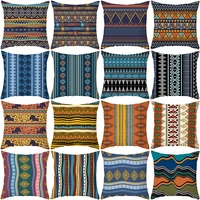 bohemia cushions cover retro geometry throw pillows case blue ethnic pillow cover home decoration pillowcase for sofa 45x45cm