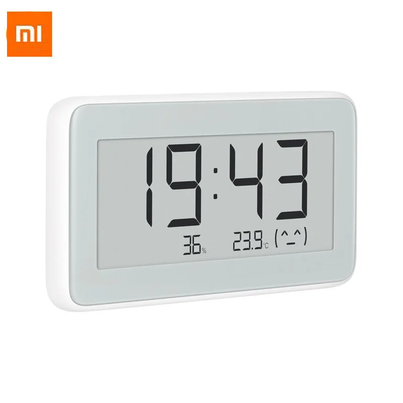 Цифровые часы Xiaomi BT4.0 беспроводные Смарт-часы с гигрометром и термометром