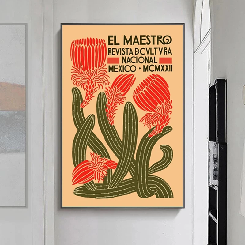 

Mexican Wall Art El Maestro Vintage Poster and Prints Canvas Painting Poster Home Living Room Decorative Picture Cuadros