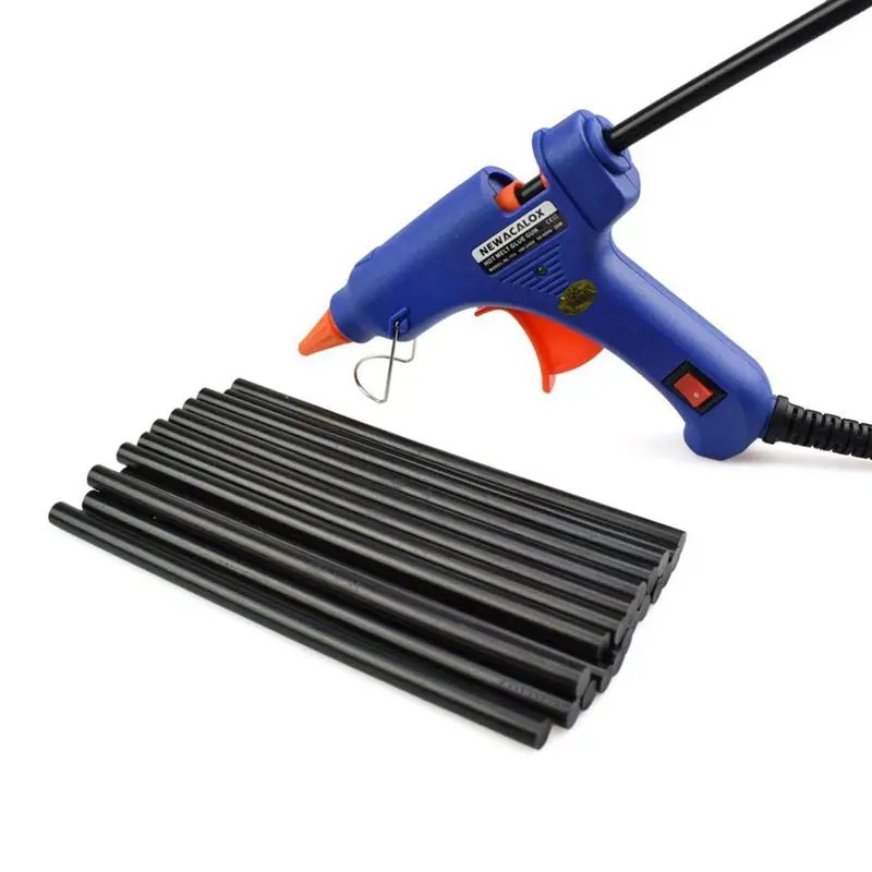 

DIY Tools Accessories Repair 20 pcs 200mm Black Hot Melt Glue Sticks 7mm