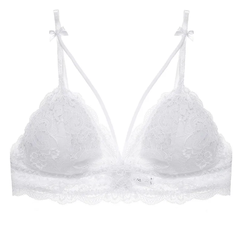 New Arrival White Сексуальный беспроводной бюстгальтер без косточек для женщин, чашка 3/4, женский кружевной бюстгальтер без подкладки, модное нижнее белье, 6 цветов, с открытой спиной, укороченный топ без косточек, нижнее белье - Цвет: New Arrival White