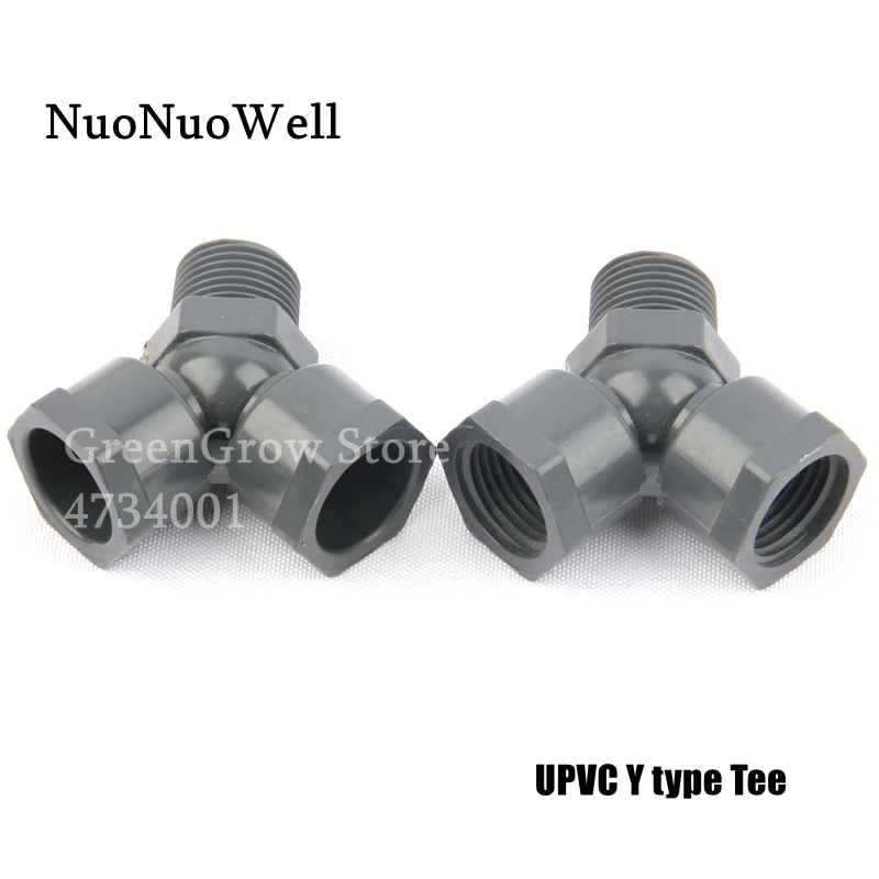 

1~20pcs 1/2" 1/4" 20mm UPVC Y Type Tee Connectors Garden Irrigation Connector Aquarium Sampling Valve Pressure Gauge Joint
