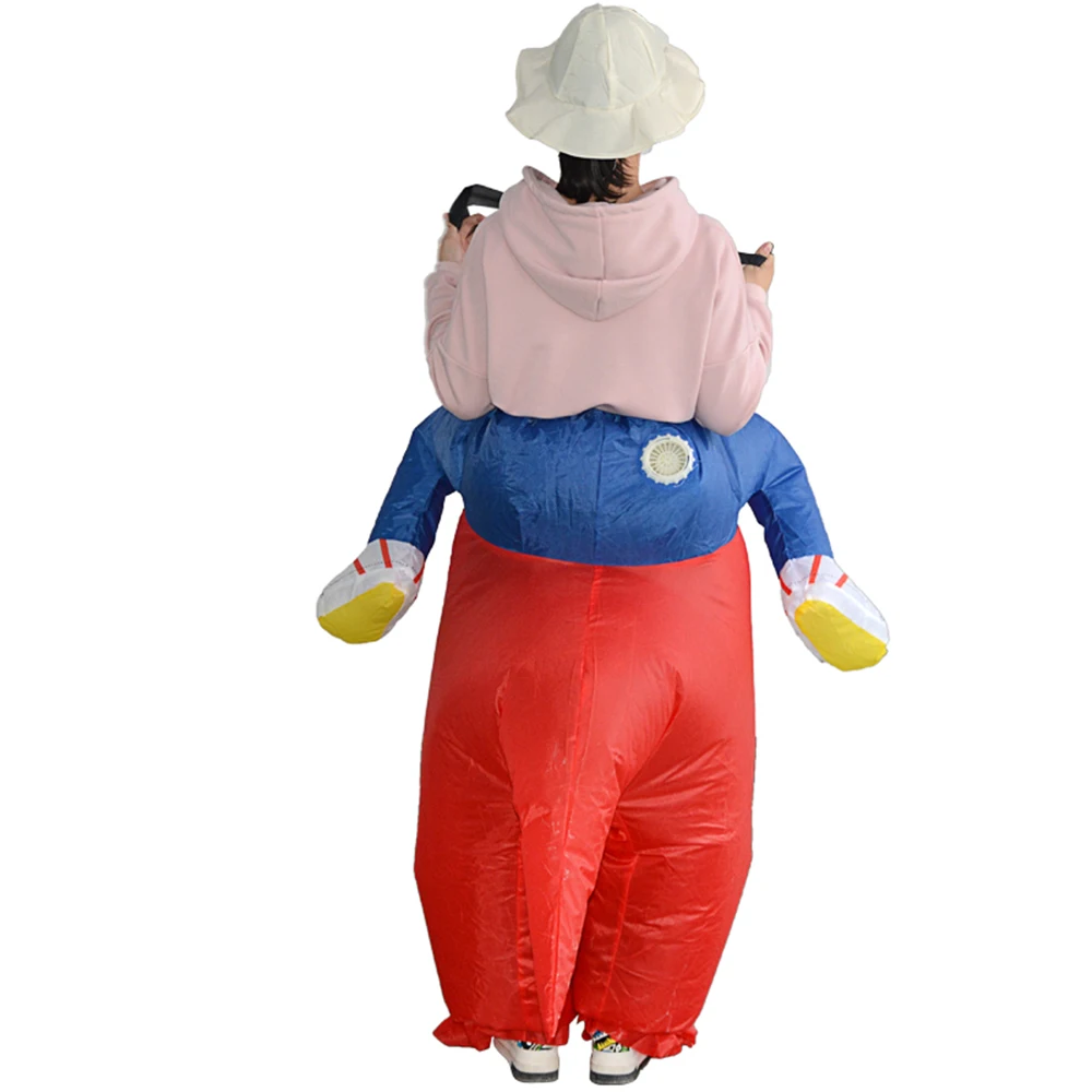 Милый взрослый надувной костюм динозавра с воздушным вентилятором для прогулок