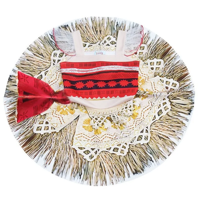 Платье для маленьких девочек с героями мультфильма Моана рисунками из