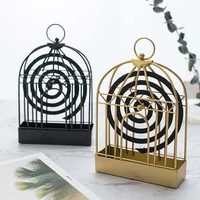nordic mosquito coil holder nordic style birdcage shape summer day iron mosquito repellent incense rack plate home decoration