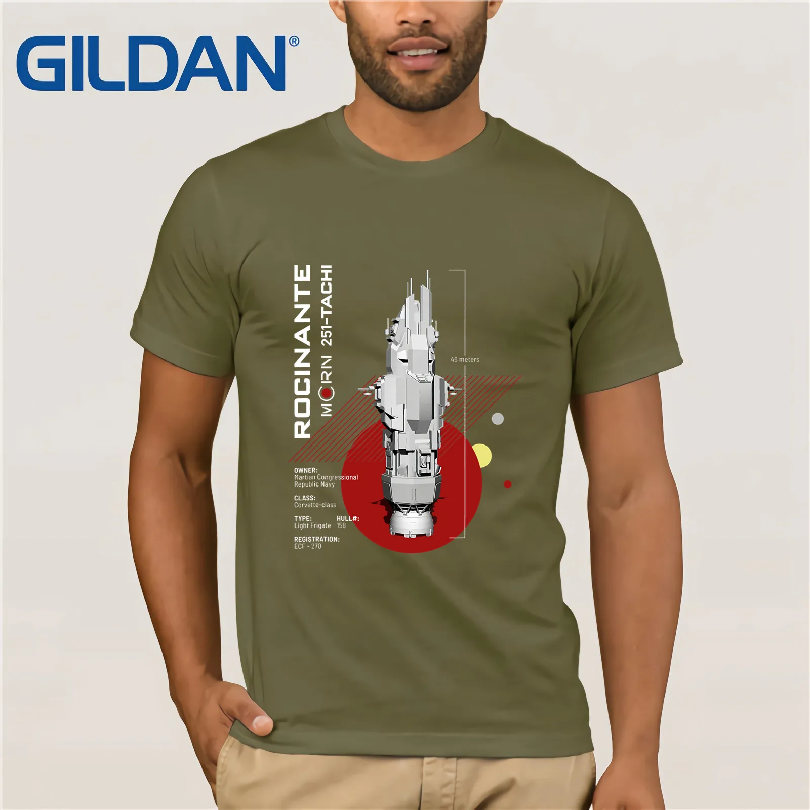 The Expanse Rocinante shipping Летняя мужская футболка с коротким рукавом
