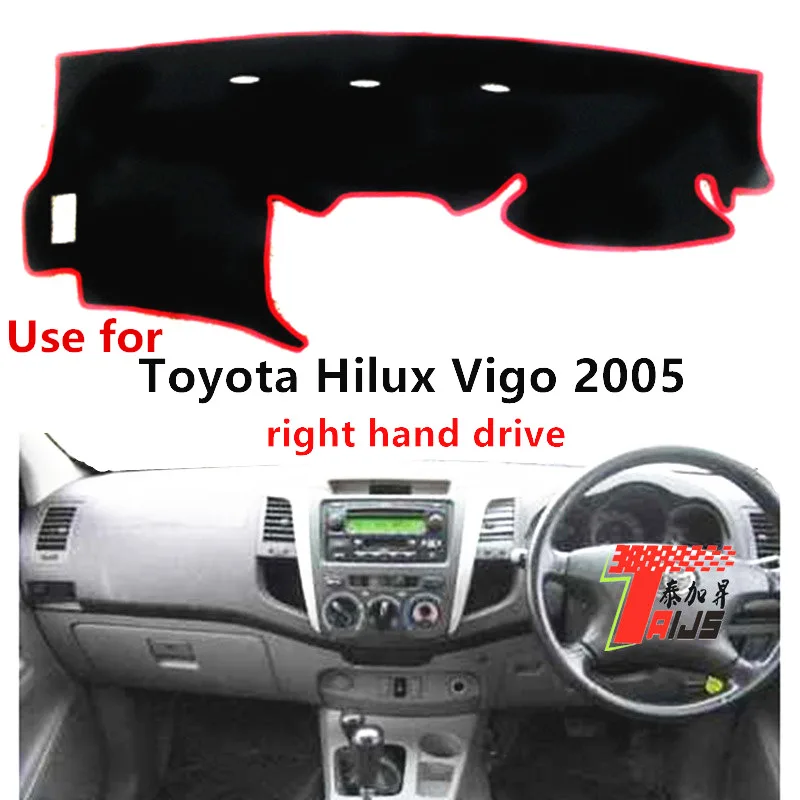 Taijs чехол для приборной панели автомобиля с правым приводом Toyota Hilux Vigo 2005 защитный