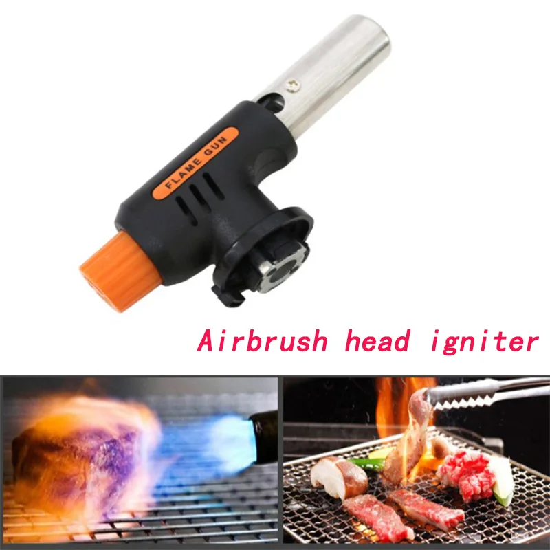 

Gas Welding Torch Flamethrower Butane Burner Automatic Ignition Baking Fire Flame Torches Welding BBQ Camping Outdoor Hiking