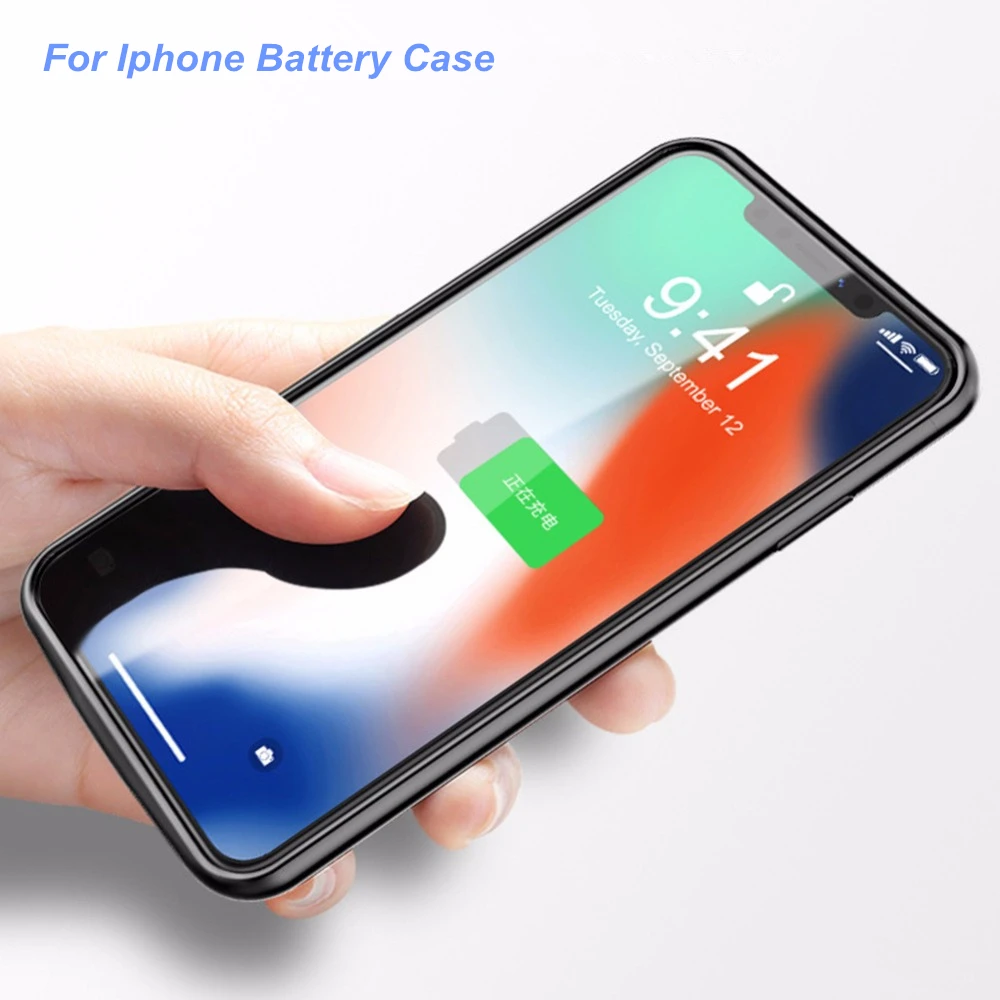 For Iphone 5 5S SE 6 6s 7 8 6S Plus X XS XR Max Battery Case Smart Audio Output Charger Power Bank | Мобильные телефоны и