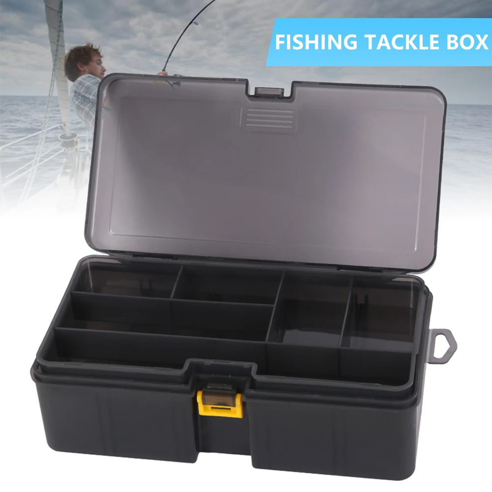 

1pc Fishing Lure Tackle Box Bait Accessories Tool Case Large-capacity Double-decker Sub-bait Box Fishing Gear Storage Container