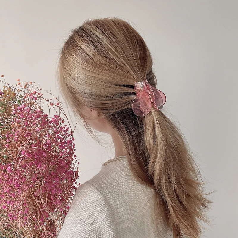 

Lystrfac новые корейские Любовь Акриловые заколки для волос для женщин женские простые прозрачные заколки для волос шпилька для волос аксессуа...