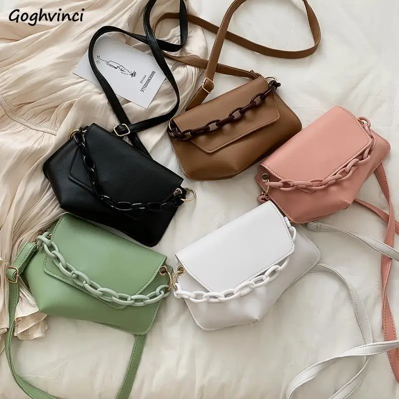 

Сумка на плечо женская с цепочкой, однотонный Асимметричный саквояж кросс-боди из искусственной кожи, Модная элегантная дамская сумочка в с...