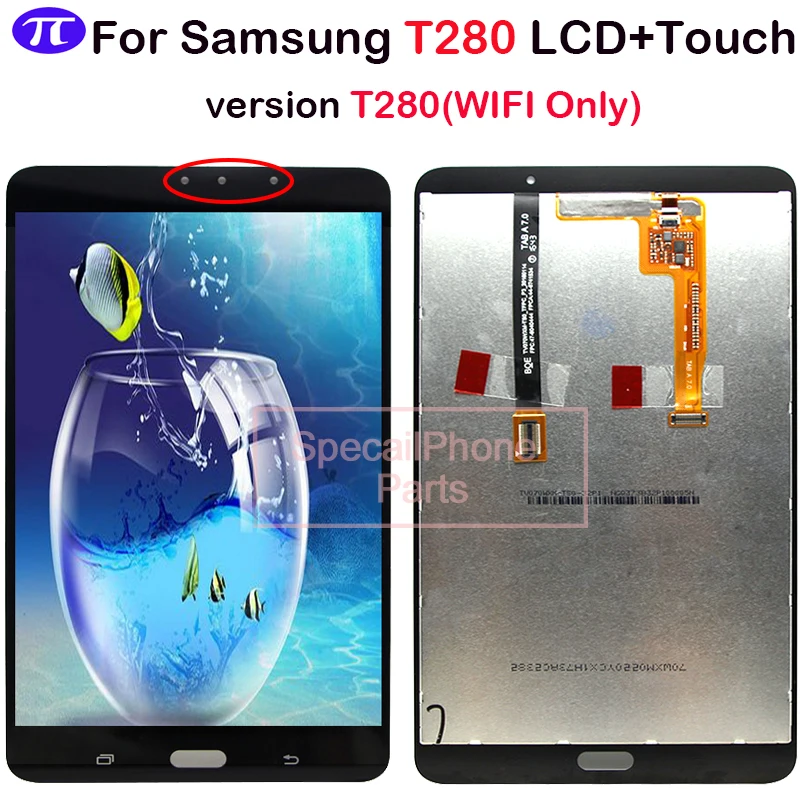 ЖК дисплей с дигитайзером на тачскрин в сборе для планшета 7 дюймов Samsung Galaxy Tab A 0